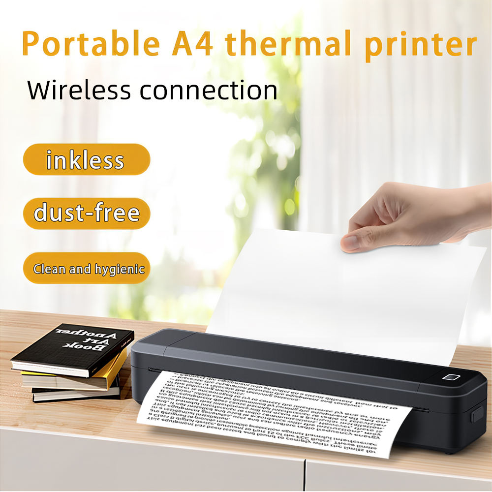 Mini Portable Inkless Printer Mobile Phone Use for Wireless 1500mAh Stock